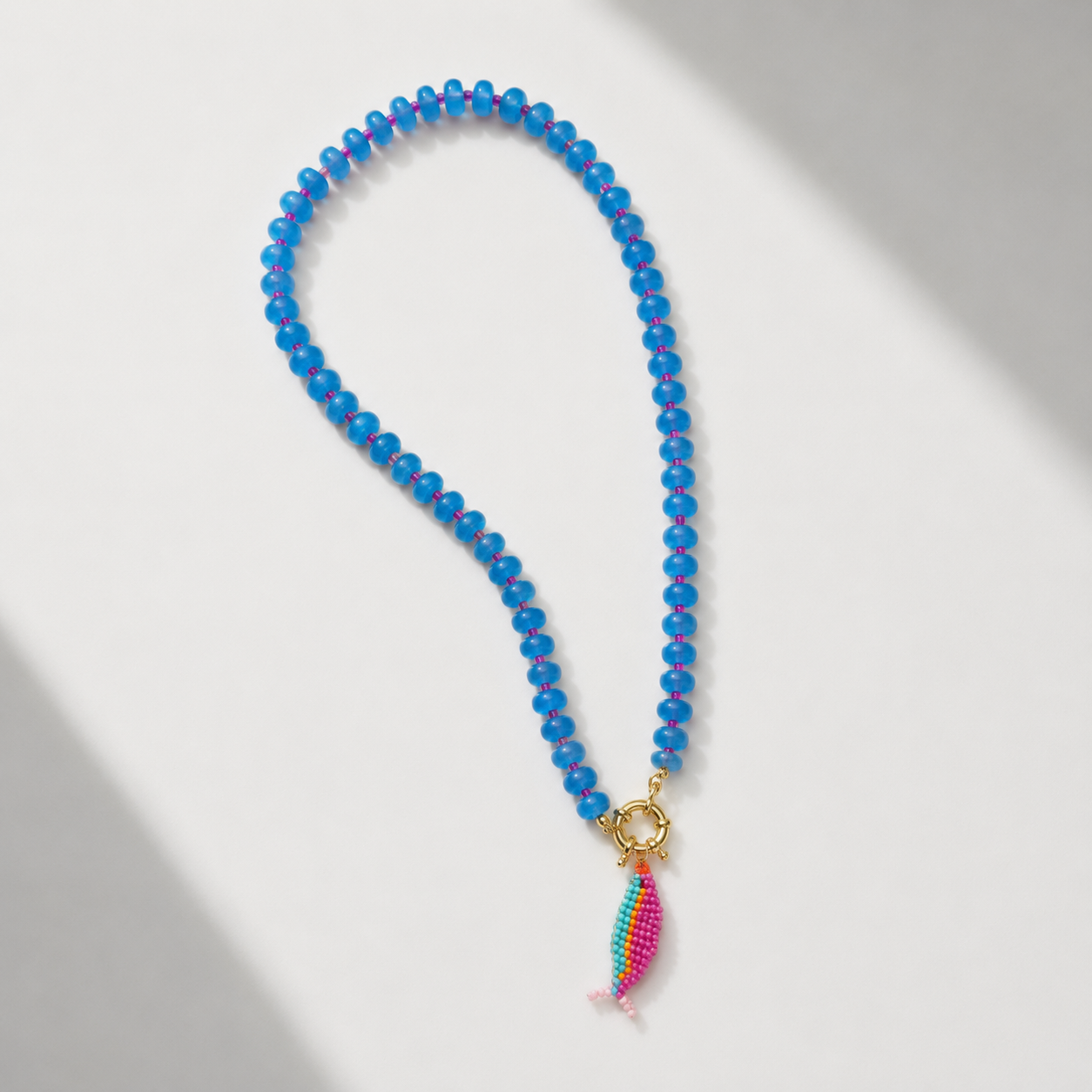 swimmer fish necklace - midnight